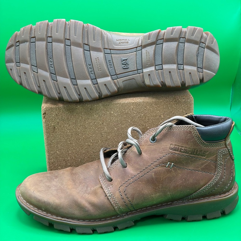 Caterpillar Transform 2.0 Mens 10 Brown Leather Lace Up Chukka Work Boots CAT